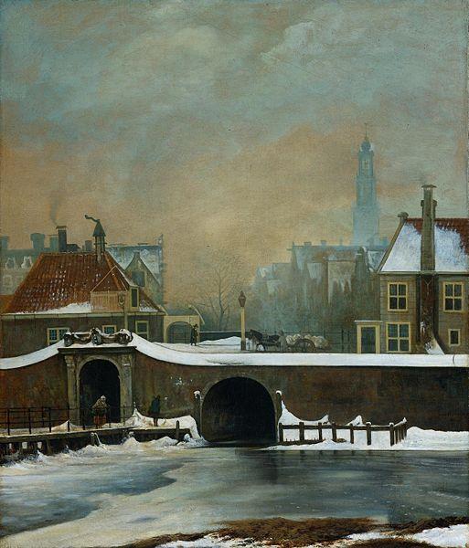 Wouter Johannes van Troostwijk The Raamgate at Amsterdam Sweden oil painting art